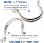 Nge 4inch Rigid Pipe Strap Clamp-Two Hole Strap-U Bracket Tube Clip-Stainless Steel Heavy Duty Pipe Fasten Holder-Secures Conduit，4Pcs（115mm)