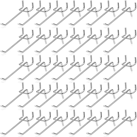 Moxweyeni 150 Pack Pegboard Hooks 3 Inch Metal Display Hooks Suitable for 1/8 Pegboard Accessories for Garage, Office, Kitchen, Store