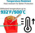 WEP S200 Red Soldering Wire Holder, Heat Resistant Silicone Stand with Brass Wool Tip Cleaner and 6 V-shaped grooves, Helping Hands for Soldering