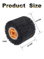 Rocaris 6 Pack Abrasive Drum Paint and Rust Remover, 40 Grit Abrasive Wheel Wire Drawing Polishing Wheel for Wood Metal Surface Polishing, 4.5" x 4"