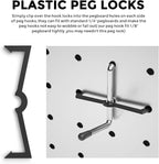 INCLY Pegboard Hooks Set for Hanging Tools, 206PCS Heavy Duty Peg Hook Hanger & Holder Fit 1/4 1/8 Inch Pegboard for Craft Assortment Garage Organizer Bins Attachment Peg Board Accessories