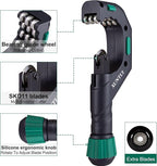 Large Copper Pipe Cutter Tool Set 1/4"-2 3/4" OD, Tube Cutter for Copper,Brass,Aluminum&Stainless Steel, HVAC Metal Tubing cutter Tool with Deburring Tools&Extra Blades