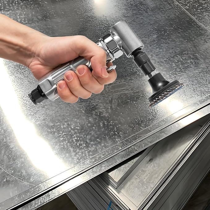1/4"" Pneumatic Die Grinder with 22 Grinding Discs, 90° Angle Air Die Grinder, Precision Grinder for Polish Finish Burr Rust Paint Removal, X2K-57U-BVY683