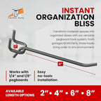 100 Pack PEG Board Pegboard Shelving Hooks 4" Length Wholesale Lot