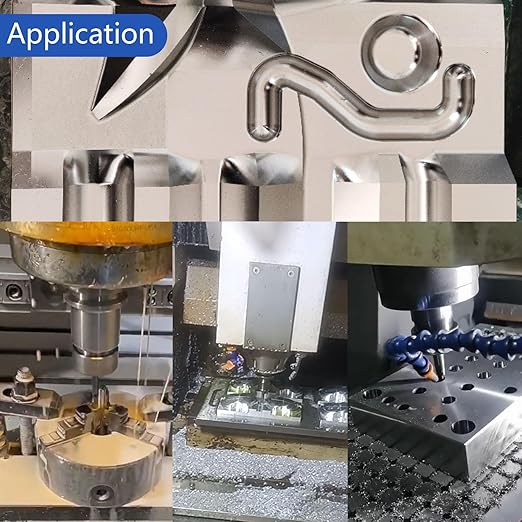 1/8" Carbide End Mill Bits Set for Alloy & Hardened Steels - Hrc55 Micro Grain, 4-Flute Milling Cutter with AlTiN Coating, CNC Router Bits, High-Performance Milling Bits