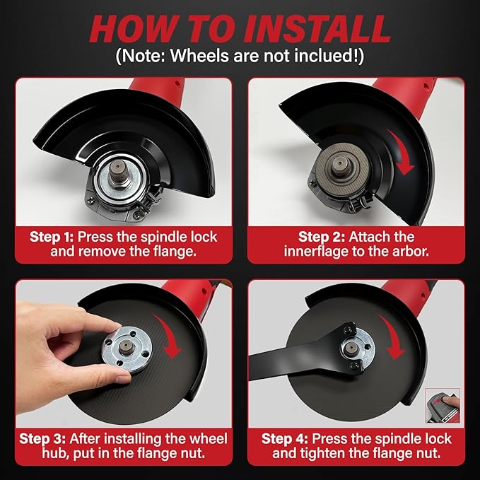 Cordless Angle Grinder for Milwaukee M18 Battery, 4-1/2" Brushless Grinder with 3 Variable Speed up to 8500 RPM Battery Powered Angle Grinder for Cutting, Grinding, Polishing (Tools Only)