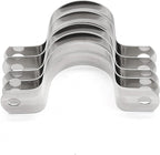 16Pcs 1 1/4 Inch Stainless Steel Conduit Clamps, Two Hole Strap U Bracket Rigid Pipe Strap Metal U Clamp Conduit Strap Tension Clips U-tube Clamp Heavy Duty