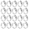 LOKMAN 20 Pack Stainless Steel Hose Clamp Adjustable 7/8'' - 1-1/4'' (18-32mm) Worm Gear Hose Clamp, Metal Fuel Line Pipe Clamp for Plumbing, Automotive And Mechanical Application