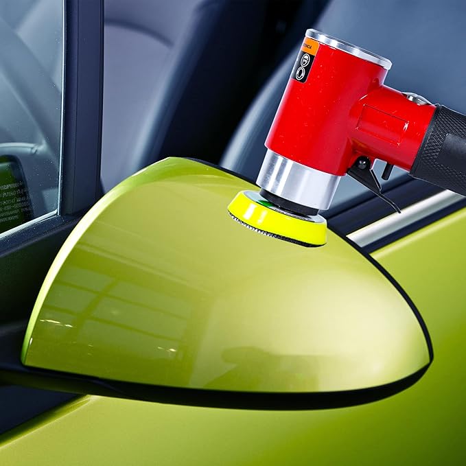 1" 2" 3" Mini Orbital Sander, Pneumatic Sander Random Orbital Eccentric Dual Action Polisher for Auto Body Work, High Speed Air Powered Sanders & Mini Air Polisher Kit