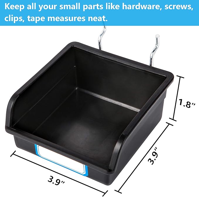 Pegboard Hooks, with Bins, Peg Locks, for Organizing Various Tools, 188 PCS, 80 of Which are Locks
