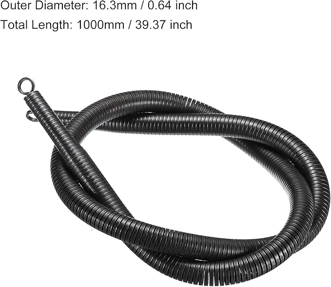 PATIKIL 16.3mm OD B Type Spring Tube Bender 1000mm Long for 20mm 1/2" PVC Pipe in Home Renovations and Electrician Wiring Pack of 2