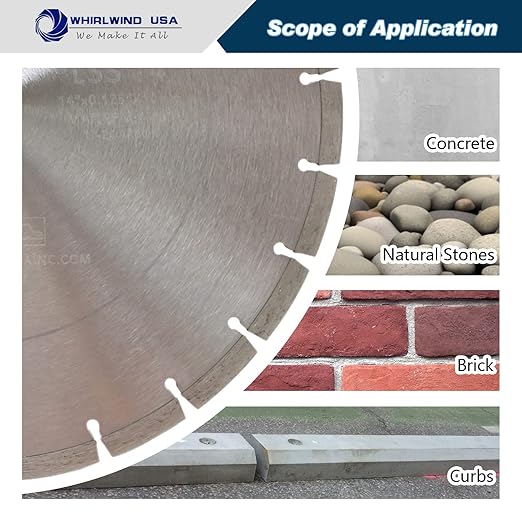 (10 Pack) 14 Inch Diamond Concrete Blade Dry or Wet Cutting Saw Blades for Masonry Brick Block Concrete Stone(14"-10PCS)