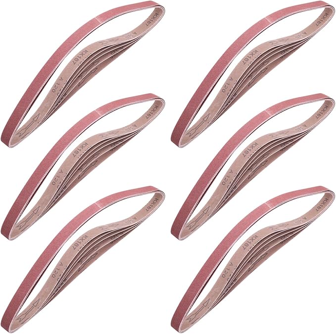 1 x 42 Belt Sander Sanding Belts, 1 inch x 42 inch Sanding Belt 120 Grit, Aluminum Oxide Sanding Belt for Belt Sander, 24 Pack(1x42in, 120 Grit)