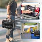 Hanging Toiletry Bag for Men, Tactical Dopp Kit Toiletry Travel Bag, Large Hygiene Organizer Shower Bag for Camping Outdoor, Black Camo