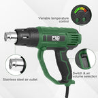 Prostormer 2000W Heat Gun, Hot Air Gun 140°F-1022°F(60°C-550°C) Variable Temperature Control for 3 Speed Settings with 4 Nozzels, for PVC, Paint Stripping, Shrink Wrapping, Crafts