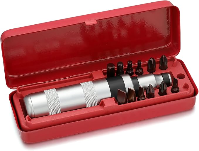 1/2" Manual Hand Impact Driver Set Extractor-12 PCS Impact Screwdriver S2 Steel Much More Durable Disengage Rusted Fasteners or Frozen Bolts Manual Reversible Impact Driver Set