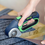 ZEITE 4V Cordless Electric Scissors,Cardboard Cutter with 2 Blades,Storage Box,USB Charging Cable,Power Rotary Cutter,Max Cutting 1/4",for Cardboard Box,Thin Carpet & Plastic, Easy to Hold and Safe