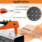 560pcs 304 Stainless Steel Pop Rivets with Washers Assortment Kit,7 Sizes Pop Aluminum Rivets(1/8in 5/32in 3/16in),Assorted Blind Rivets for DIY/Automotive Repairs/Furniture with Labeled Case