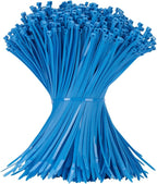 12 Inch Zip Ties Blue 1000 PCS, 50 Lbs- Heavy Duty Tensile Strength, Nylon PA66 UV Resistant Cable Ties for Indoor and Outdoor Use - Ideal for object bundling and fastening