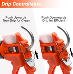 Caulking Gun, Silicone Sealant Caulk Gun for Caulking/Filling/Sealing, No Drip Hand Caulk gun with Ergonomic Grip,18:1 Thrust Ratio, Iron Smooth Rod for 10oz Caulk tubes