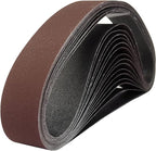 15 Pcs 2 x 48 Inch Assorted Aluminum Oxide Sanding Belt - 80/120/150/240/400 Grit
