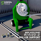 1-1/2"-2" Roller Support Set: Compatible with Greenlee 555/Current Benders (Replaces Parts 17984 & 21002), Heavy-Duty Steel Construction