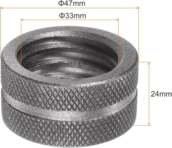 HARFINGTON Pipe Wrench Nut 36" Plumbing Wrench Replacement Knurl Nut High Carbon Steel