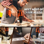 COMOWARE 20V Cordless Drill Set Combo Kit,120 Pcs Tool Kit for Home, Household Tool Sets for Men, Basic Tool Kit with Power Drill, Tool Set with Drill for Garden Office Home Repair