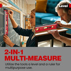 KATA Light-up Torpedo Level Magnetic: 9 Inch Shockproof Small Leveler Tool with 45/90/180 Degree Vials - Removable Line Bubble Spirit Levels For Hanging Pictures, Installing Shelf in Dark Tight Spaces