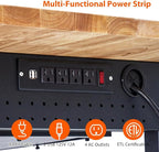 60" Work Bench, Heavy Duty Adjustable Height Table with Power Outlets, Portable Garage & Workshop Work Bench, 2000 LBS Capacity, Office, Home Use, Easy Assembly, Multipurpose Utility Table