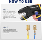 haisstronica Quick Change Jaws Crimping Tool for Open Barrel Terminals AWG 20-10 Ratcheting Wire Crimper & Terminals - H6