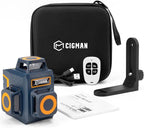 CIGMAN Laser Level 360 Self leveling, Rechargeable 3X360° Laser Level for Picture Hanging, Construction Laser, Remote Control & Magnetic Bracket,100FT Working Distance