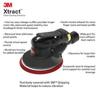 3M Random Orbital Sander, Xtract Pneumatic 88945, 5 in, Self-Generated Vacuum, 3/32 in Orbit, Ergonomic and Lightweight ROS, 209W Motor, Dust Extraction