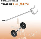 HUHOLE Pegboard Hooks 6 Inch 50PC, Ideal Garage Organization, Wall Storage Tool Organizer, Fit 1/4" 1/8" Peg Board with Plastic Tip (Silver, 6 Inch)