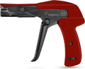 42710 Zip Tie Gun/Cable Tie Install Tool, Adjustable Tension with Built-In Cutter, for Nylon Ties up to 1/4”- Red