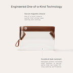 Cadence Parcel - Clear Dopp Kit with Magnetic Closure - Durable and Leak-Resistant Travel Toiletry Kit - Modular Design