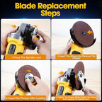 Cordless Angle Grinder Compatible with 20V Dewalt Battery (No Battery),Brushless Motor,Variable Speeds,Lock-On Switch,4-1/2" Blade,Power Electric Angle Grinders Tool for Polishing,Grinding,Cutting