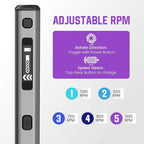 AM ARROWMAX Mini Electric Drill Pen with Benchtop Press, 5-Speed, 10 Small Drill Bits with Aluminium Box, LED Lights, OLED Display, Resin Drill Set For Jewelry Making, Plastic, Wood (SDS PLUS)