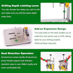 Mini Bench Drill Press, LAKIX Small Benchtop Drill Press High Precison, Low Noise, Compact Size Desktop Drilling Machine, 7-Speed B10 Chuck for Handicraft, DIY Jewelry Making, Metal Wood Working