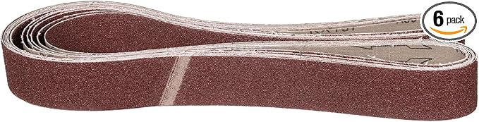1-1/2 x 60 Inch Sanding Belt, 6 Pcs 36 Grit Aluminum Oxide Knife Sharpener Belts Work Sharpening for Belt Sander Knife Carving Tool Metal Working