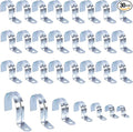 Tanstic 30Pcs 1 Inch EMT Pipe Strap Zinc Plated Steel One Hole Strap Conduit Clamp Rigid Pipe Strap for Pipe Fixing