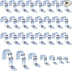 Tanstic 30Pcs 1 Inch EMT Pipe Strap Zinc Plated Steel One Hole Strap Conduit Clamp Rigid Pipe Strap for Pipe Fixing