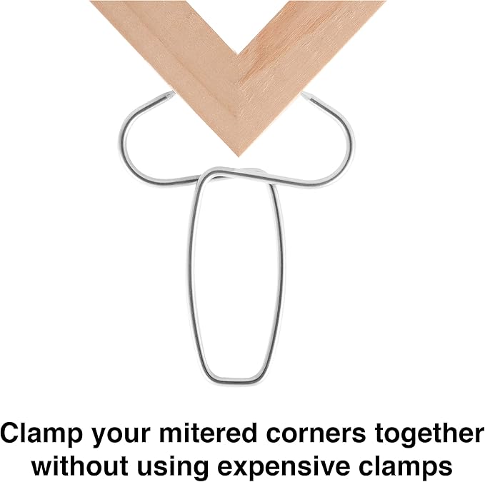 Fulton Miter Spring Clamps for Woodworking Set, Wood Trim, Picture Frames, Crown Molding Tool, Hip Clip and 13 Spring Miter Clamps for Trim, Finish Carpenter Tools, Made in the USA