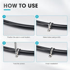 1-1/4 Inch 20 PCS 2 Holes Rubber Cushioned U Bracket Clamp, Reinforced Rigid Pipe Strap, Stainless Steel Conduit Straps Cable Clamp (32 mm) by Tavonuxt