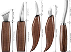Wood Carving Tools Set,Detail Wood Knife,Hook Carving Knife Kit for Beginners,Trimming Knife for Spoon Bowl Cup Pumpkin Woodwork, Chip Carving Knife Kit,Square Handle Design（6pcs）