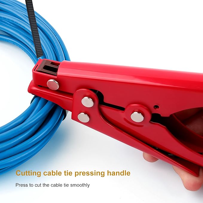 Knoweasy Zip Tie Tool and Tensioning and Cutting Tool for Plastic Nylon Cable Tie or Fasteners up to 0.37 Inches