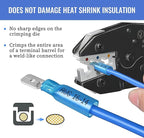 Crimping Tool Qibaok Ratcheting Wire Crimper for Heat Shrink Connectors with 250pcs Heat Shrink Wire Connectors for AWG 20-10