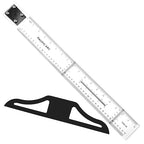 Pacific Arc 24 Inch T Square, Traditional Acrylic Graduated in Inch and Metric, Detachable Head