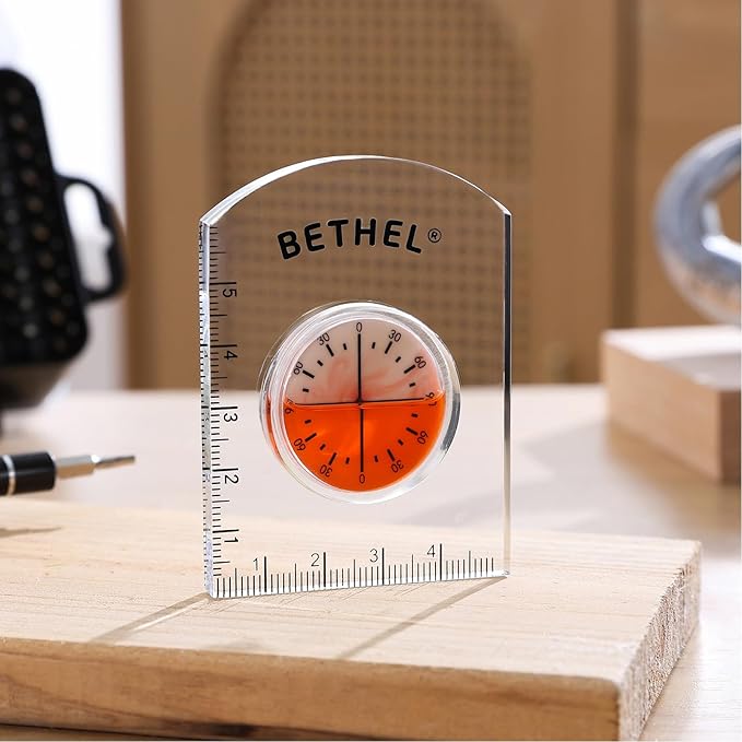 BETHEL Circular Bubble Level Bullseye Degree Marked Surface Round Spirit Levels Measuring Tool