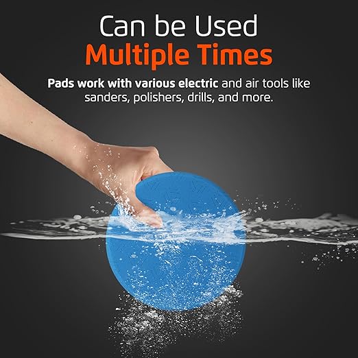 Venzo 6 Inch Buffing Polishing Pads, 5 Pcs 6.5" inch Front Side for 150mm Backing Plate, Buffing Polishing Kit, Cutting, Polishing & Waxing Pads for Car Buffer & Polisher